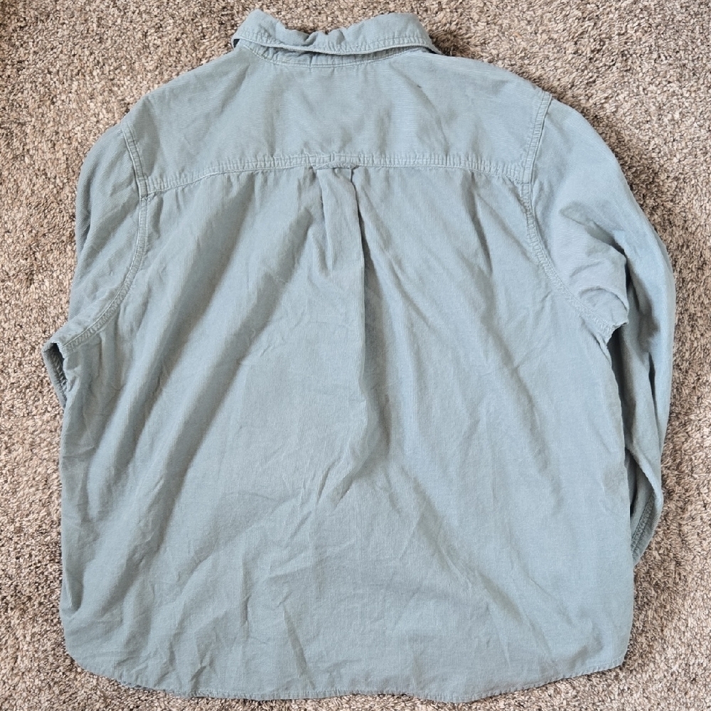 Vintage 90's Fashion Bug Light Green Corduroy Shirt Plus Size 22/24W - Picture 7 of 7